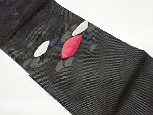 絽変わり石畳模様織出し名古屋帯